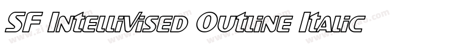 SF Intellivised Outline Italic字体转换